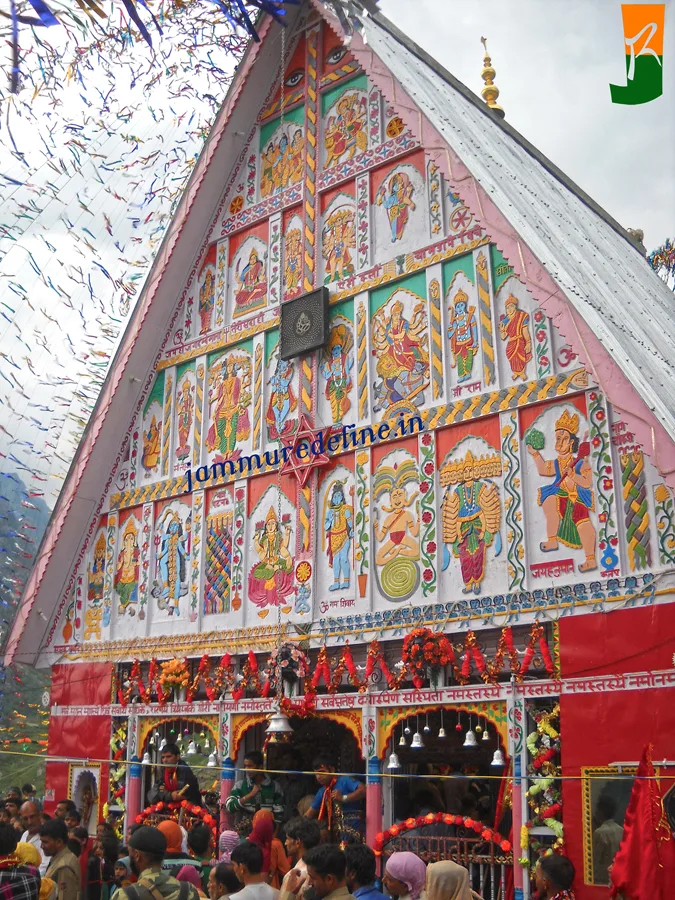 Aerial view of Machail shrine, Kishtwar Paddar